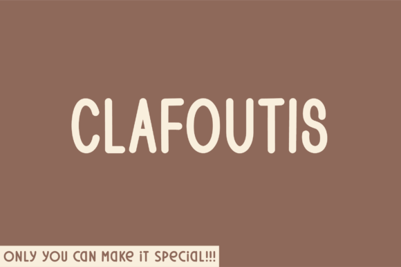Clafoutis: A Sans Serif Display Font for Business Branding