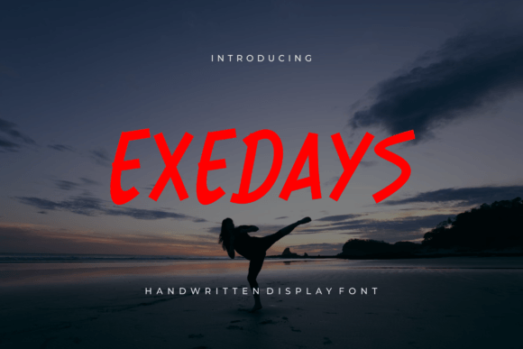 Exedays: A Handwritten Display Font That Campaign Designers Love