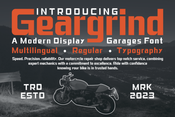 Geargrind Font: A Modern Sans Serif Typeface for Brands