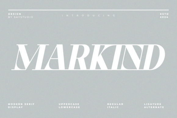 Markind: A Display Serif Font Built for Editorial Presence