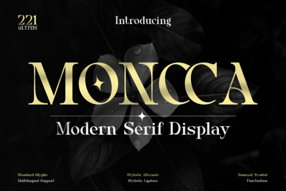 Moncca: A Modern Serif Display Font with Elegant Soul