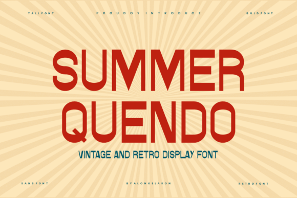 Summer Quendo: A Bold Retro Display Font for Campaigns