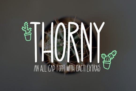 Thorny: A Playful Spiky Font for Standout Small Business Branding