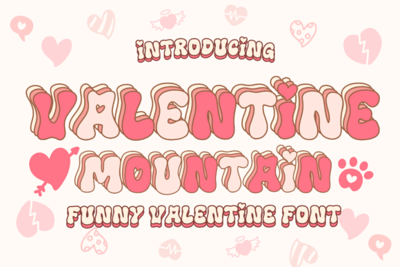 Valentine Mountain: A Playful Display Font for Handmade Love